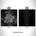 Rendered View of Kigali Rwanda Map Engraving on 6oz Stainless Steel Flask in Black
