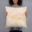 Person holding 18x18 Custom Kigali Rwanda Map Throw Pillow in Watercolor