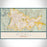 Kigali Rwanda Map Print Landscape Orientation in Woodblock Style With Shaded Background