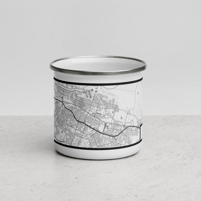 Front View Custom Killeen Texas Map Enamel Mug in Classic