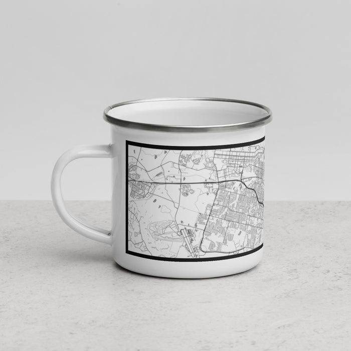 Left View Custom Killeen Texas Map Enamel Mug in Classic