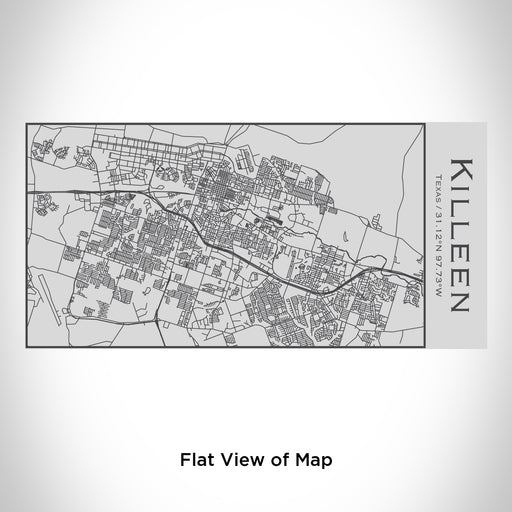 Rendered View of Killeen Texas Map Engraving on 17oz Stainless Steel Insulated Cola Bottle
