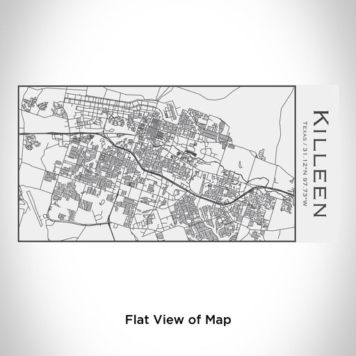 Rendered View of Killeen Texas Map Engraving on 17oz Stainless Steel Insulated Cola Bottle in White