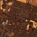 Killeen Texas Map Print in Ember Style Zoomed In Close Up Showing Details