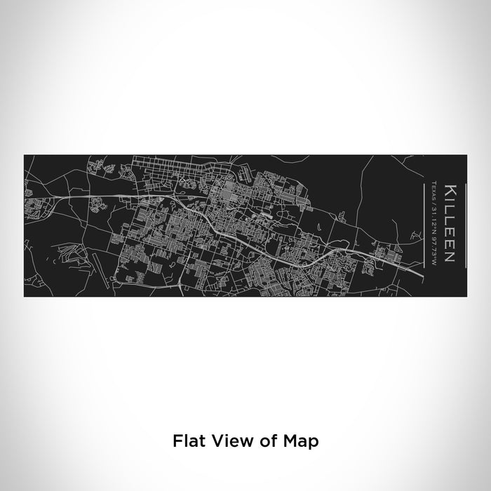 Rendered View of Killeen Texas Map Engraving on 10oz Stainless Steel Insulated Cup with Sliding Lid in Black
