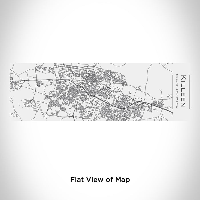 Rendered View of Killeen Texas Map Engraving on 10oz Stainless Steel Insulated Cup with Sliding Lid in White