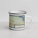 Right View Custom Killeen Texas Map Enamel Mug in Woodblock