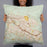 Person holding 22x22 Custom Killeen Texas Map Throw Pillow in Woodblock