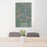 24x36 Killington Vermont Map Print Portrait Orientation in Afternoon Style Behind 2 Chairs Table and Potted Plant