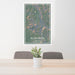 24x36 Killington Vermont Map Print Portrait Orientation in Afternoon Style Behind 2 Chairs Table and Potted Plant