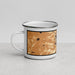 Left View Custom Killington Vermont Map Enamel Mug in Ember