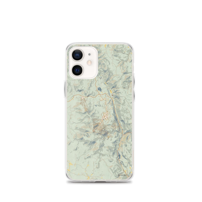 Custom Killington Vermont Map iPhone 12 mini Phone Case in Woodblock