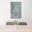 24x36 Kingman Arizona Map Print Portrait Orientation in Afternoon Style Behind 2 Chairs Table and Potted Plant