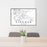 24x36 Kingman Arizona Map Print Lanscape Orientation in Classic Style Behind 2 Chairs Table and Potted Plant
