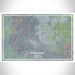 Kingman Arizona Map Print Landscape Orientation in Afternoon Style With Shaded Background