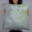 Person holding 22x22 Custom Kingman Arizona Map Throw Pillow in Afternoon