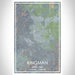 Kingman Arizona Map Print Portrait Orientation in Afternoon Style With Shaded Background
