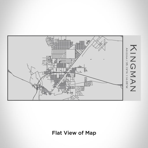 Rendered View of Kingman Arizona Map Engraving on 17oz Stainless Steel Insulated Cola Bottle