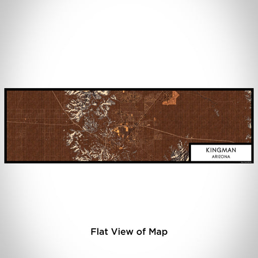 Flat View of Map Custom Kingman Arizona Map Enamel Mug in Ember