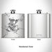 Rendered View of Kingman Arizona Map Engraving on 6oz Stainless Steel Flask