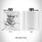Rendered View of Kingman Arizona Map Engraving on 6oz Stainless Steel Flask in White