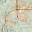Kingman Arizona Map Print in Woodblock Style Zoomed In Close Up Showing Details
