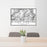 24x36 Kings Canyon National Park Map Print Lanscape Orientation in Classic Style Behind 2 Chairs Table and Potted Plant