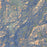 Kings Canyon National Park Map Print in Afternoon Style Zoomed In Close Up Showing Details
