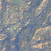 Kings Canyon National Park Map Print in Afternoon Style Zoomed In Close Up Showing Details