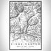 Kings Canyon National Park Map Print Portrait Orientation in Classic Style With Shaded Background