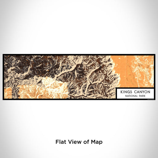 Flat View of Map Custom Kings Canyon National Park Map Enamel Mug in Ember
