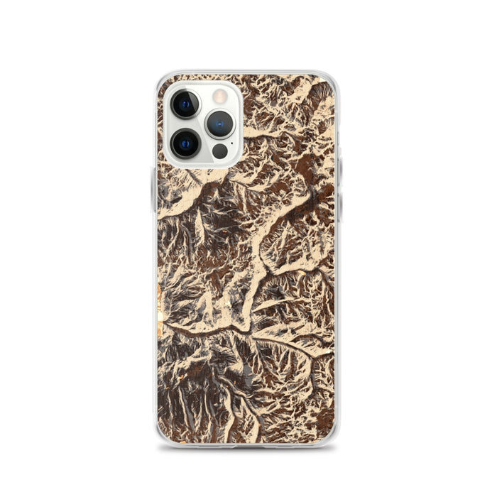 Custom Kings Canyon National Park Map iPhone 12 Pro Phone Case in Ember