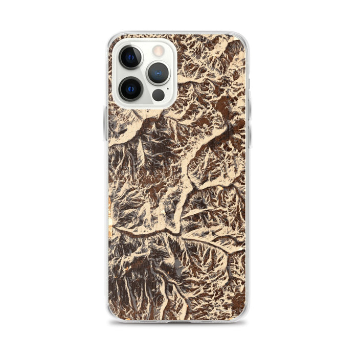 Custom Kings Canyon National Park Map iPhone 12 Pro Max Phone Case in Ember