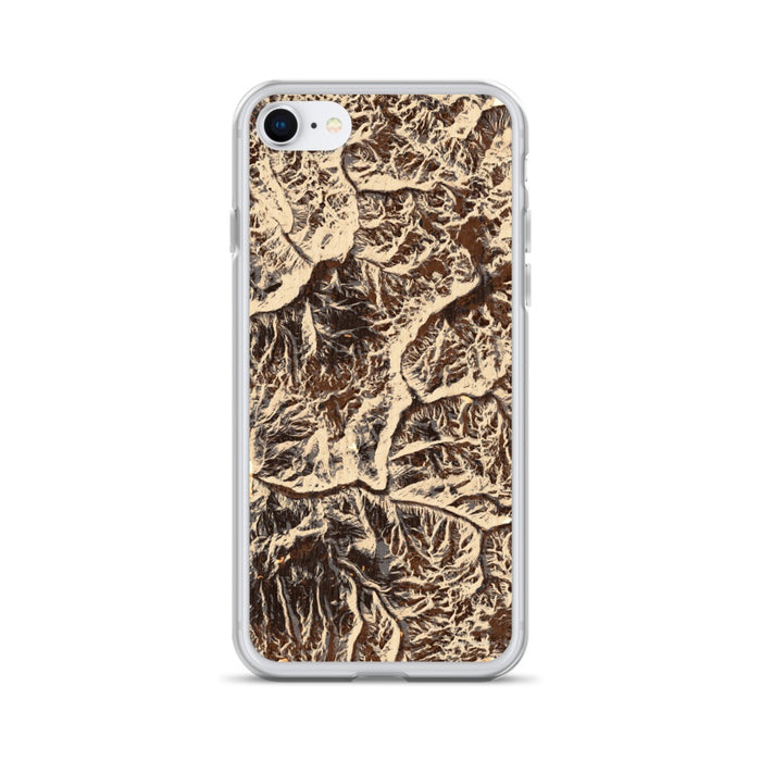 Custom Kings Canyon National Park Map iPhone SE Phone Case in Ember