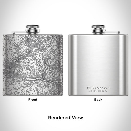 Rendered View of Kings Canyon National Park Map Engraving on undefined