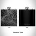 Rendered View of Kings Canyon National Park Map Engraving on 6oz Stainless Steel Flask in Black
