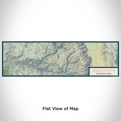 Flat View of Map Custom Kings Canyon National Park Map Enamel Mug in Woodblock