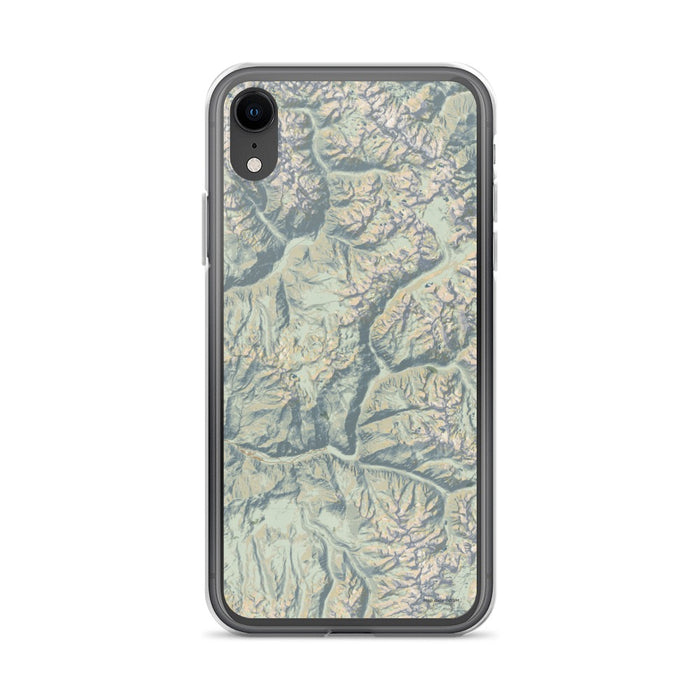 Custom Kings Canyon National Park Map Phone Case in Woodblock
