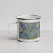 Left View Custom Kings Peak Utah Map Enamel Mug in Afternoon
