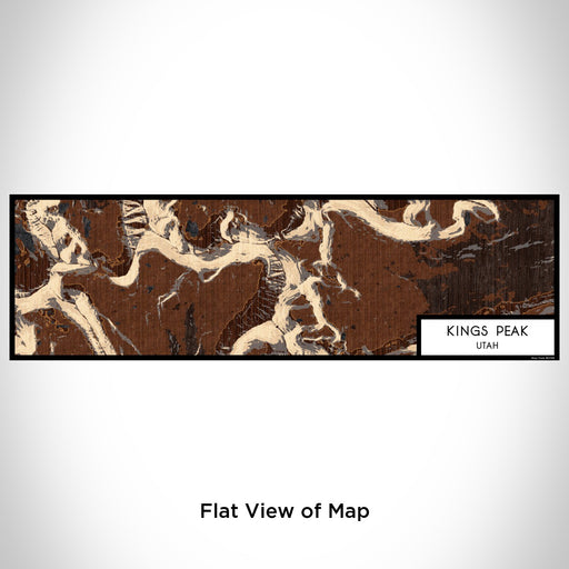Flat View of Map Custom Kings Peak Utah Map Enamel Mug in Ember