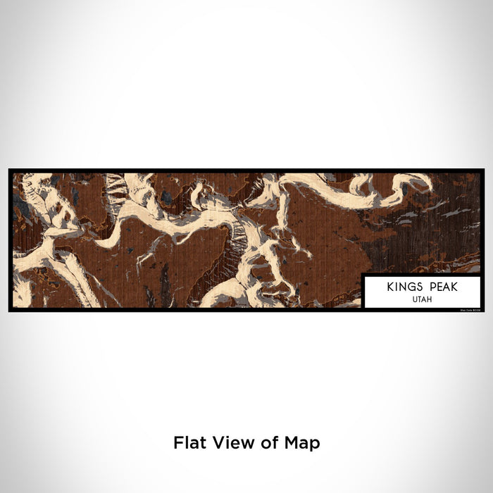 Flat View of Map Custom Kings Peak Utah Map Enamel Mug in Ember