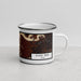 Right View Custom Kings Peak Utah Map Enamel Mug in Ember