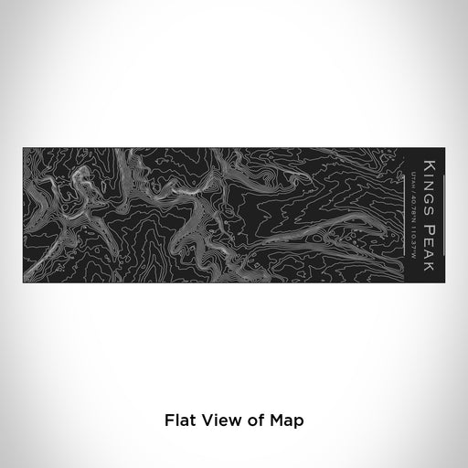 Rendered View of Kings Peak Utah Map Engraving on 10oz Stainless Steel Insulated Cup with Sliding Lid in Black