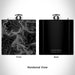 Rendered View of Kings Peak Utah Map Engraving on 6oz Stainless Steel Flask in Black