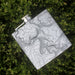 Kings Peak Utah Custom Engraved City Map Inscription Coordinates on 6oz Stainless Steel Flask in White