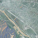 Kingsport Tennessee Map Print in Afternoon Style Zoomed In Close Up Showing Details
