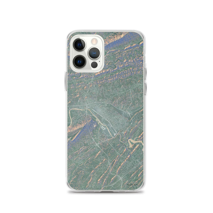 Custom iPhone 12 Pro Kingsport Tennessee Map Phone Case in Afternoon