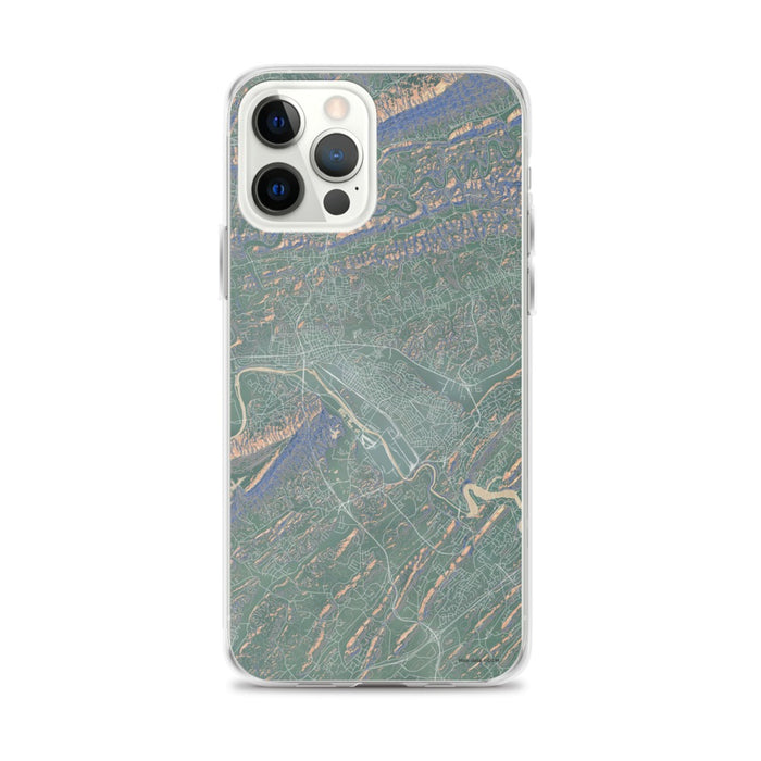 Custom iPhone 12 Pro Max Kingsport Tennessee Map Phone Case in Afternoon