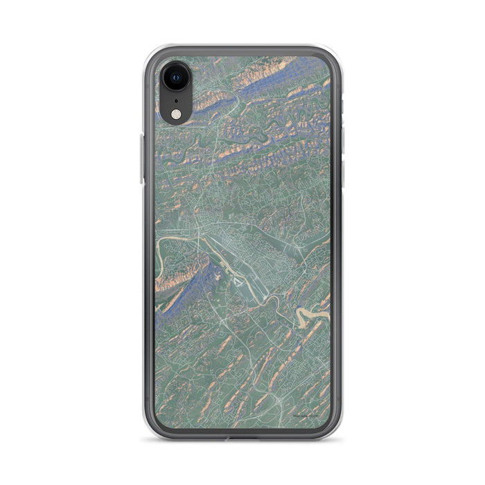 Custom iPhone XR Kingsport Tennessee Map Phone Case in Afternoon