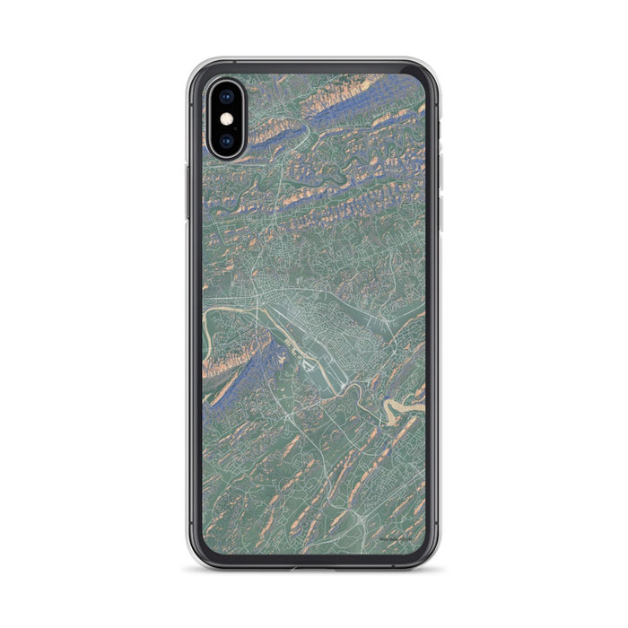 Custom iPhone XS Max Kingsport Tennessee Map Phone Case in Afternoon